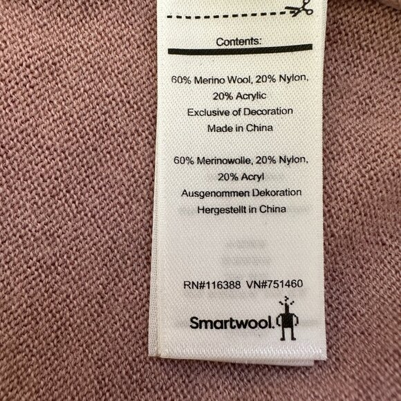 Smartwool Split Merino Wool Blend V-neck Sweater in Taupe Women's Size Small - Picture 15 of 16